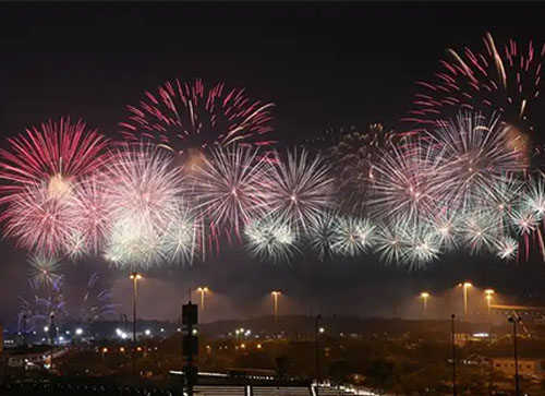 义马市焰火晚会